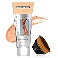 Body Make Up Wasserfest, Bein Make Up Wasserfest-100ml, Körper make up wasserfest mit Foundation Brush, Lang Anhaltende Abdeckung (Mittlerer Glanz)