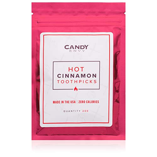 200 Ct. Cinnamon Flavored Toothpicks - Hot Cinnamon Flavor Infused Toothpicks - Help Fight Cravings