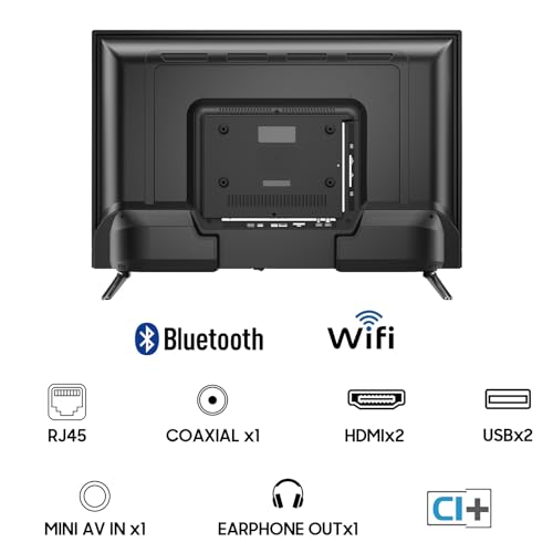 SYLVOX 40 Zoll Smart Google TV 12V Fernseher LED 1080P|10-32V|HBBTV |DVB-T2-S2|Handy Auf TV,Fernbedienung mit Sprachsteuerung,für Wohnmobile Wohnzimmer, Vehicle Smart TV – Bild 7