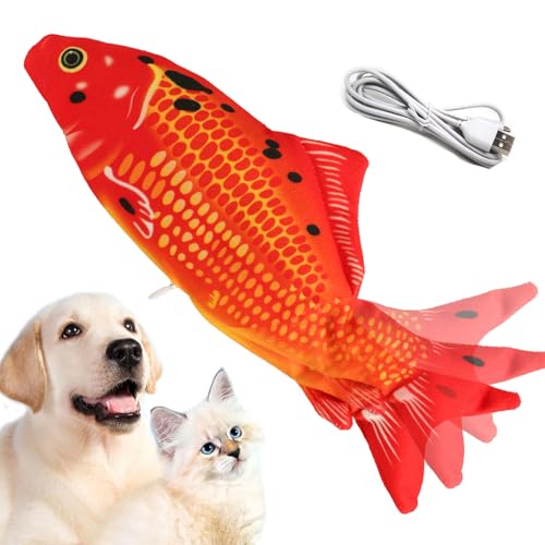 Flopping Fish Electric Cat Dog Pet Toy,Realistic Moving Rocking Interactive