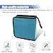 GAOLAOSY Car CD Case, 40 Capacity Hard Plastic DVD Disc Organizer Holder with Zipper, Portable Protective CD Storage Binder Wallet, Universal Auto Accessories for Car Home Travel Office (Blue)