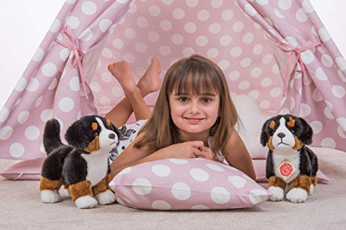 Teddy Hermann 91930 Hund Berner Sennenhund Welpe 23 cm, Kuscheltier mit idealem Recyclinganteil (Füllmaterial)