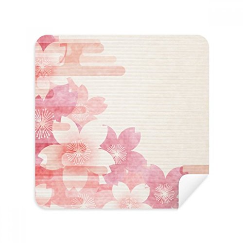 Chiffon de nettoyage motif sakura rose pour lunettes et écrans de téléphone - Lot de 2