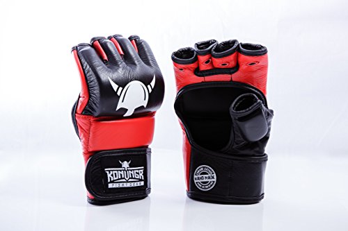 Essentielle MMA Handschuhe für Sparring-Training – handgefertigt, aus hochwertigem Rindsleder Mixed Martial Arts Grappling ideal Boxsack zu Hause oder Käfigkampf perfekt Männer