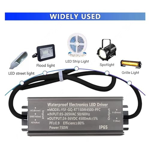 Convertisseur LED en aluminium IP65 boîtier robuste 4500mA AC vers DC - 7