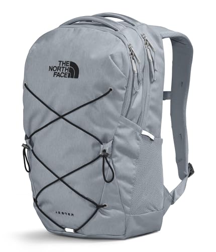 Image of The North Face Jester Everyday Laptop Backpack - Commuter Daypack, Water Repellent, Laptop Sleeve, Mid Grey Dark Heather /TNF Black-NPF, One Size