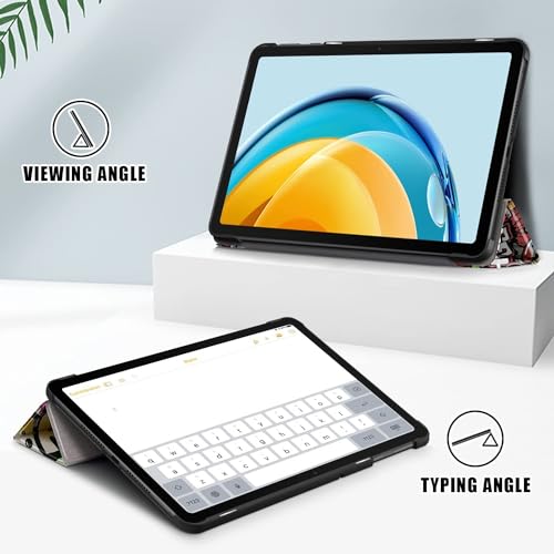 YIMICO Case For Huawei MatePad SE 10.4 inch (2022), Multi-Viewing Angles, PU Leather Cover with Auto Sleep Wake Feature, Slim Flip Shell Case for Huawei MatePad SE 10.4 inch (2022) (Apricot Blossom)