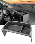 Ecarzo Center Console Dash Storage Tray for 2021 2022 Toyota Sienna Dashboard Organizer Insert Sunglass Holder Container Accessories