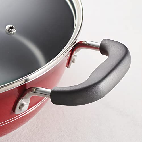 Tramontina Sicilia 8-Piece Aluminium Non-Stick Cookware Set, Raspberry - Image 5