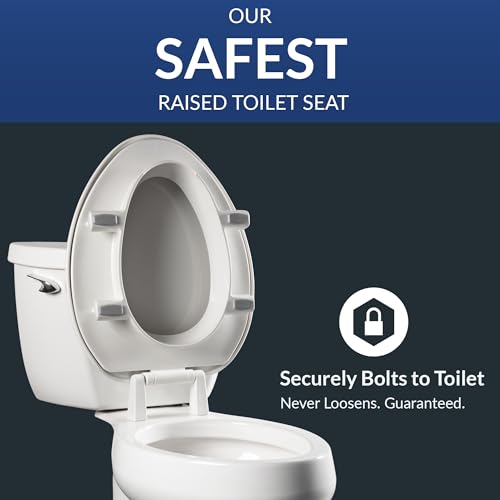 Image of Bemis Assurance 3 inch Raised Toilet Seat for Seniors, Round, White