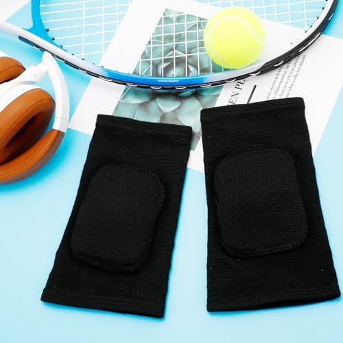 Image of Anti Slip Sponge 1 Pair Tandem Volleyball Elbow Pads, Black Small, Breathable Arm Protector for Sports & Fitness, Comfortable Elastic Support for Men, Women, and Kids