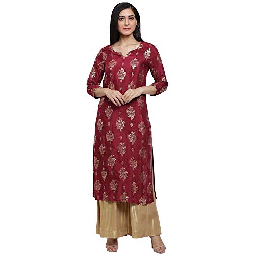 Image of BIBA Women Viscose Straight Kurta