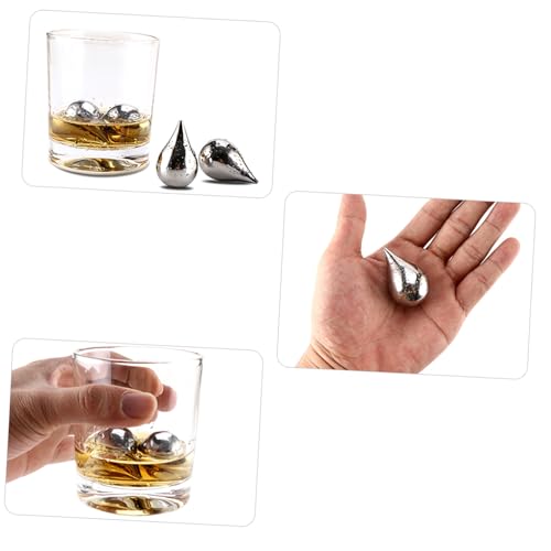 2pz Cubos de Hielo de Acero Inoxidable para Whisky miniatura 4