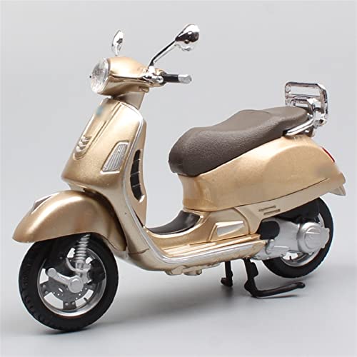 Moto Vespa GTS 300 miniature 1:18 en métal doré Piaggio pour collectionneurs