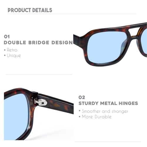Image of mosanana Small Square Aviator Sunglasses for Women MS52362 | Retro Narrow Frame, UV400 Protection, Designed for Daily Outfits, Travel and Fashion Looks