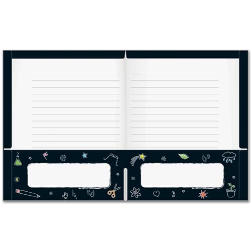 Really Good Stuff Chalkboard Motif Homework Folders - 12 folders image 4