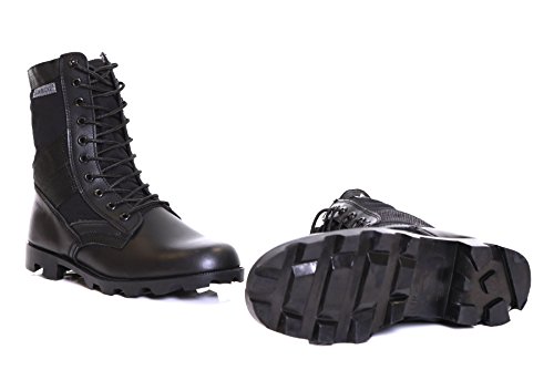 Slimbridge Force Stivali di Pelle Militari, Nero