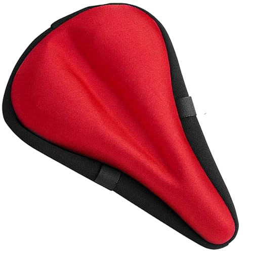 Image of Bikeroo Comfort Bike Seat Cushion - Padded Gel Cover for Exercise, Mountain & Road Bikes, Universal Fit for Peloton & Stationary Bikes