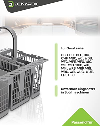 DEKAROX Besteckkorb 20,8 x 16 cm für Whirlpool Bauknecht Ignis 488000386607 für Unterkorb in Spülmaschine Geschirrspüler