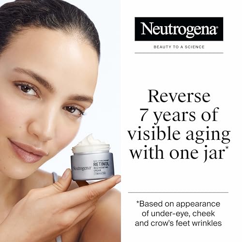 Neutrogena Rapid Wrinkle Repair Retinol Face Moisturizer, Fragrance Free, Daily Anti-Aging Face Cream with Retinol & Hyaluronic Acid to Fight Fine