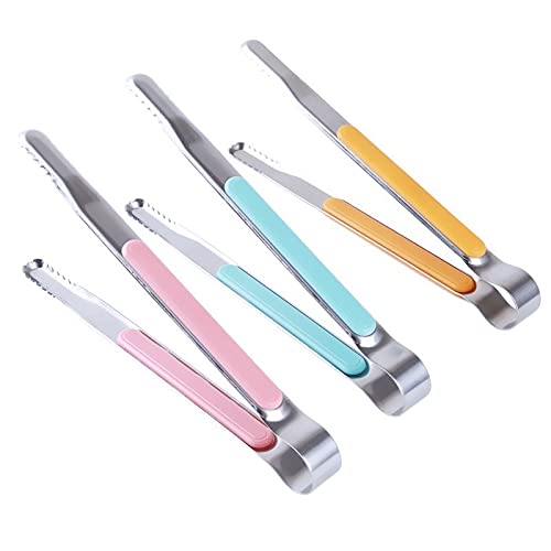 Pinzas for bolsas for alimentos, pinzas for alimentos, pinzas de cocina de acero inoxidable, pinzas for cocinar antideslizantes formativas, pinzas for barbacoa, herramientas for ensalada, par