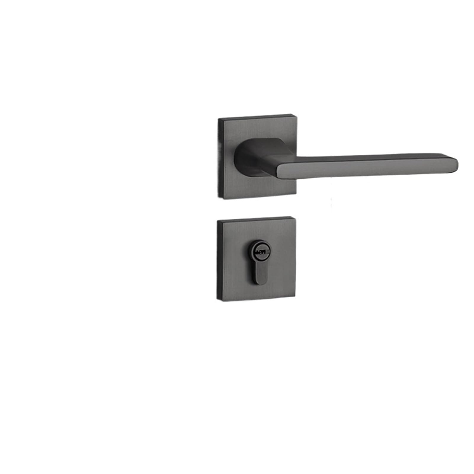 Serrure de porte chambre en bois gris acier style F pour intérieur moderne