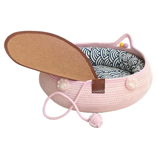 Generico Para perros – con cojín lavable antideslizante, pequeña caseta para perros para gatos – Para dormir, juego enriquecimiento, interacción calmante todas las estaciones, casa, salón, balcón