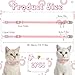 Axafazup 2Pcs Pink Cat Collar, 8-11 Inches Adjustable Stretch Floral Butterfly Pet Collar, Breakaway Safety Pearl Bow Kitten Collar for Cats and Small Dogs