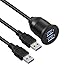 Produktbild USB Armaturenbrett-Kabel für bündige Montage, 1 Meter, USB 3.0, Verlängerungskabel für Armaturenbrett, für Auto, Boot, Motorrad