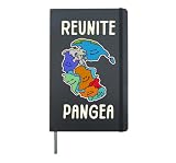 Pangäa Reunite - Geography Geology Hardcover Journal, Black