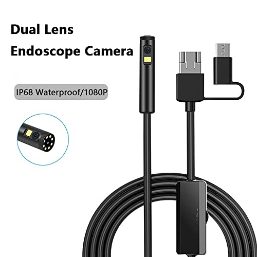 Baceyong 1x Industrie-Endoskop, 3-in-1-Schnittstelle 2 Millionen Pixel 1080 High-Definition-Sensor, Anti-Kratzer und Kratzer, IP68 wasserdicht, Linsendurchmesser 5,5 mm, Kabellänge 10 m