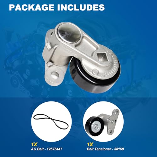 Image of AC Drive Belt Tensioner Kit for 2000-2008 Chevy GMC Cadillac V8 4.8L 5.3L 6.0L 6.2L, Fit Escalade Tahoe Silverado Suburban Avalanche Express Yukon Savana Sierra, Replace 90K-38159 ACK040378HD