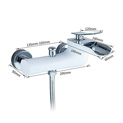 Ensemble douche de bain laiton blanc de qualité supérieure et design épuré - 6