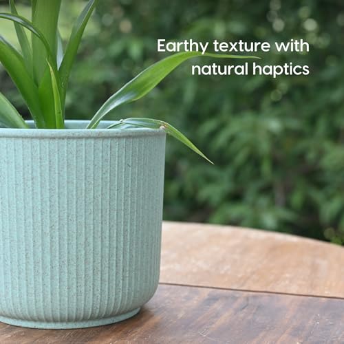 Image of Eha Earth Friendly Statement Pot 4 Inch Pots and Planters Set of 6 |Table Top Planters| Bamboo Based, UV Protected | Planter for Indoor & Balcony Window Flower Pots | Multicolor