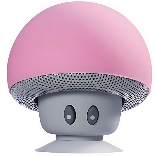 Hipipooo Mini Enceinte Champignon Bluetooth V2.1avec Ventouse, Haut-Parleur Mushroom Mignon sans Fil Compact avec iPhone, Android Phone, iPad, Tablette PC...