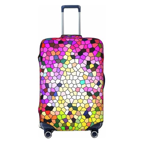 Travel Luggage Cover Protector - Colorful Tie Dye Stained Glass 3 Washable Suitcase Covers For 18-32 Inch Luggage