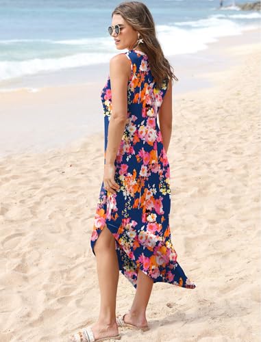 Image of Sampeel Summer Dresses Maxi Dress Vacation Beach Sundresses 2025 with Pockets