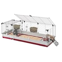 FERPLAST - Gabbia per porcellini d'India - Gabbia per conigli - Gabbia e accessori inclusi - Apribile e componibile 162 x 60 x h 50 CM - Krolik, 160