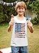 July 4th Children Sleeveless America Flag Patriotic Memorial Day Shirt Cotton Veterans Day Top 12 Years
