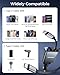 Retractable Car Charger for iPhone 16,Rocoren 4 in 1 USB C Car Charger Fast Charging with Dual 2.62Ft Type-C Cable,69W Car Phone Charger,Road Trip Essentials,Car Accessories for 17 iPhone,iPad,Android