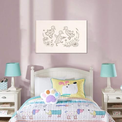 Framed Cute Duckling Canvas Wall Art 12X16in Ready to Hang - image 6