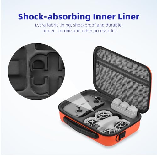 BRDRC Estojo de transporte para DJI Neo, bolsa de armazenamento protetora portátil de poliuretano co