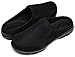 INMINPIN Unisex Slippers Casual Clog House Shoes Comfort Slip-On Walking Mules with Indoor Outdoor Anti-Skid Sole for Men and Women, All Black, 7.5 Women/6 Men