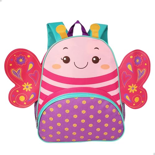 Mochila De Costas Borboleta Infantil Zoo Pets Clio (Rosa)