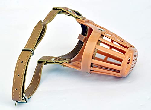 Image of Dog Mouth I Cover Muzzle I Bite Guard with I Adjustable Handy I Strap Collar for Dog I (Muzzle Size-3)