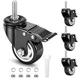 3 Inch Caster Wheels, Casters Set of 4,1/2