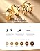 FIASASO Chunky 14K Gold Plated Rings for Women Non Tarnish - 4Pcs 14K Thick Gold Plated Statement Rings Set Fashion Stackable Ring Trendy Waterproof Chunky Dome Ring Size 10