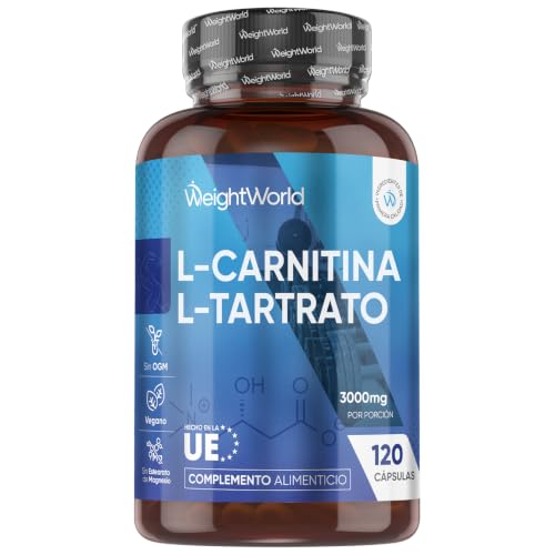 L-Carnitina L-Tartrato 3000mg 120 Cápsula, 30 Días de Suministro