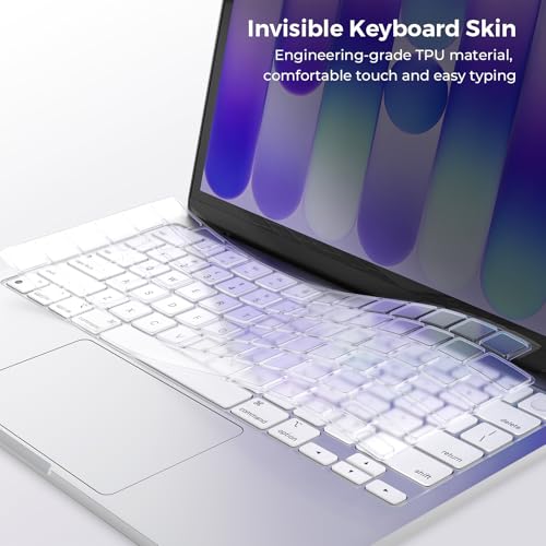 Image of EooCoo Premium Keyboard Cover Skin Protector, Laptop Accessories Compatible with MacBook Neo 13 inch 2026 with A18 Pro Chip A3404, Mac Neo Skin Sticker Scratch-Resistant & TPU Keyboard Cover, Silver
