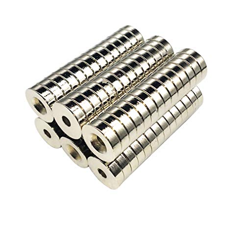 Image of 10 Pieces 15x5mm with 5mm Countersunk Hole Magnet Multi-Use Refrigerator Magnets for Refrigerator Craft Project
